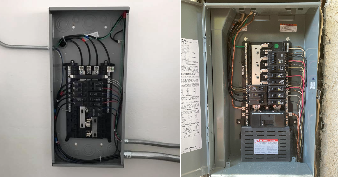 Installed electrical panels